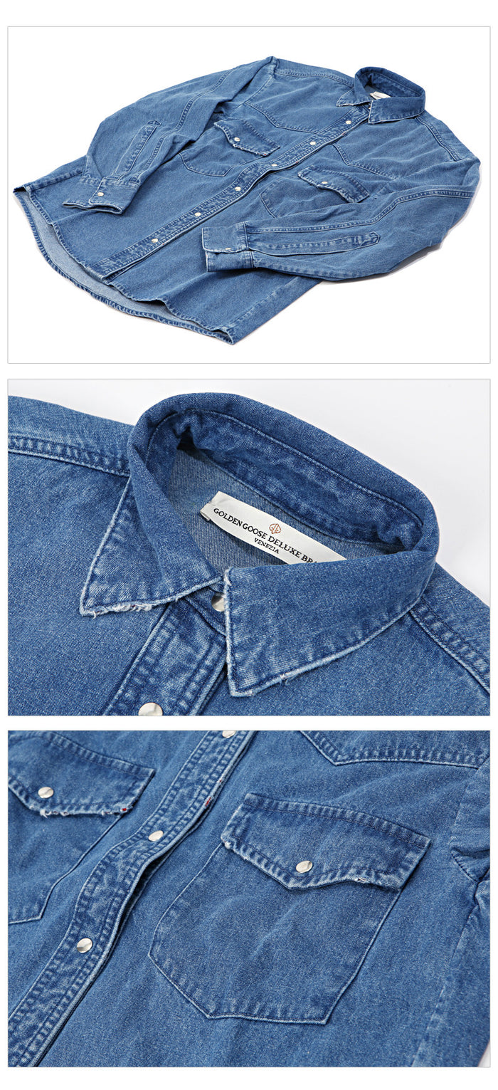 GOLDEN GOOSE Women's Denim Shirt G30WP021 A1