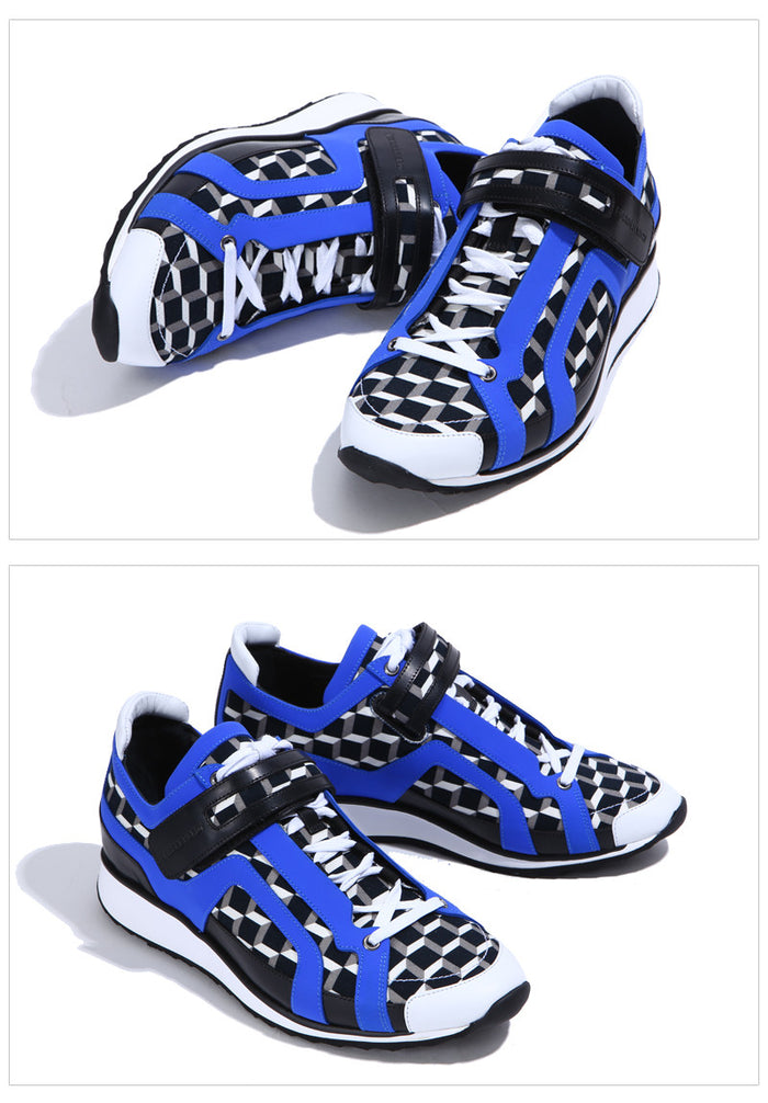 Pierre Hardy Cube Men's Low Top Sneakers BX00 COTTON MULTI BLACK
