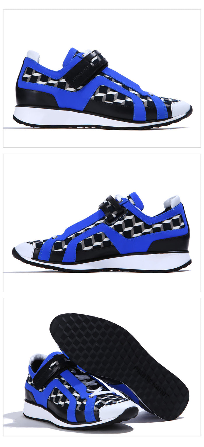 Pierre Hardy Cube Men's Low Top Sneakers BX00 COTTON MULTI BLACK
