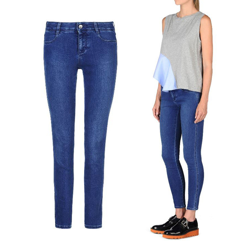 Stella McCartney Women's Skinny Fit Blue Denim Jeans 372769 4030