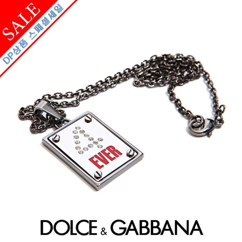 Dolce&Gabbana Gold-Tone 4EVER Pendant Necklace