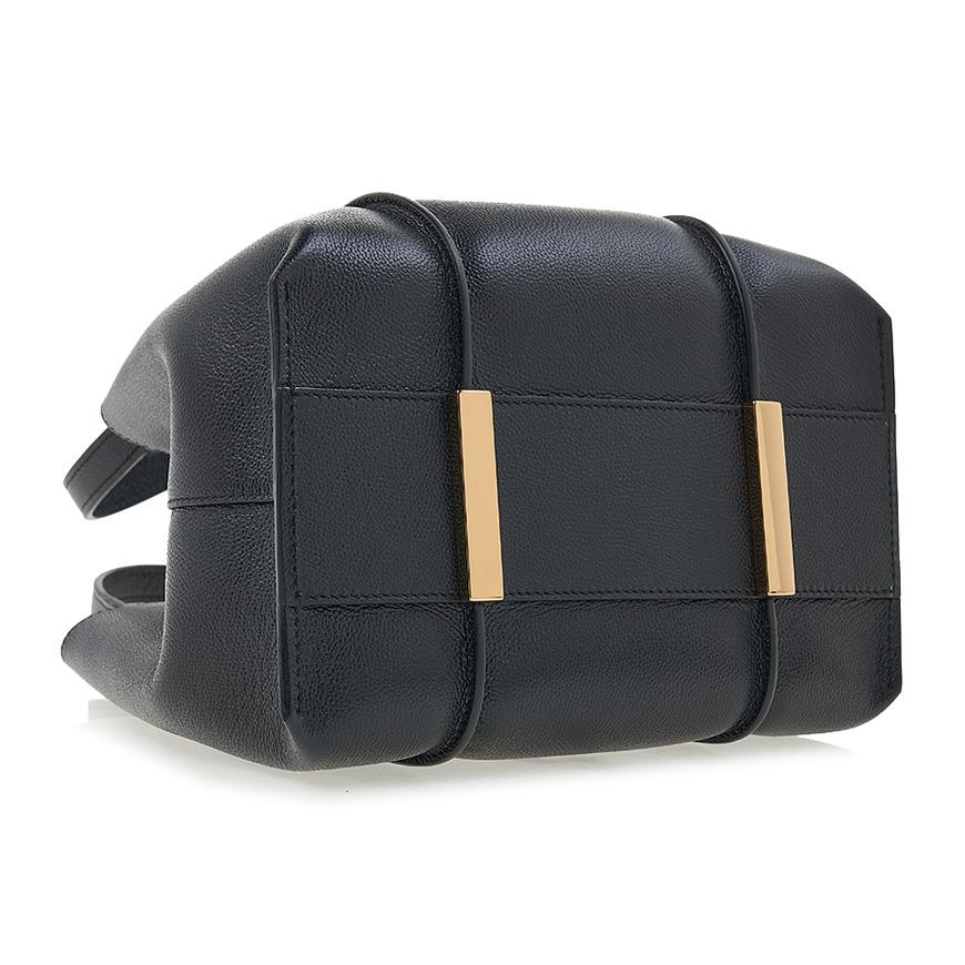 Tods T Timeless Mini Shopper Tote Bag Black Leather Women’s