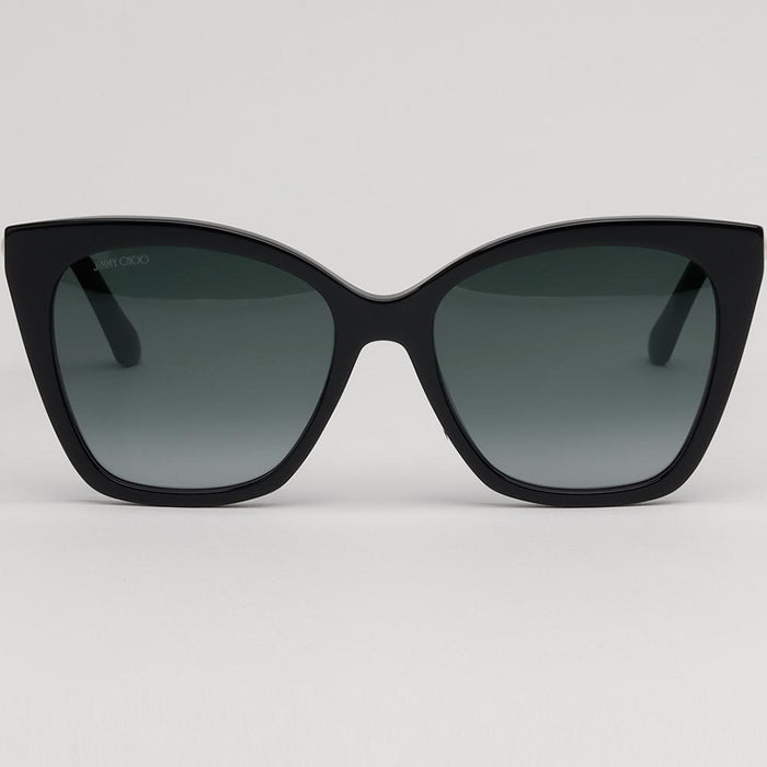 Jimmy Choo Black Cat Eye Square Acetate Sunglasses Unisex