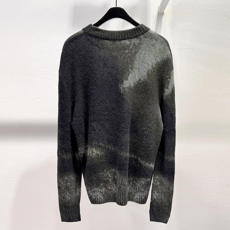 HERMES Cashmere Replique Equestre Crewneck Sweater Khaki Unisex