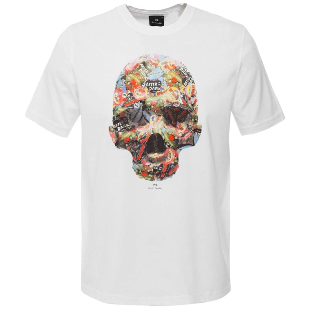 Paul Smith Skull Print Regular Fit T-Shirt M2R 011R MP4437 01