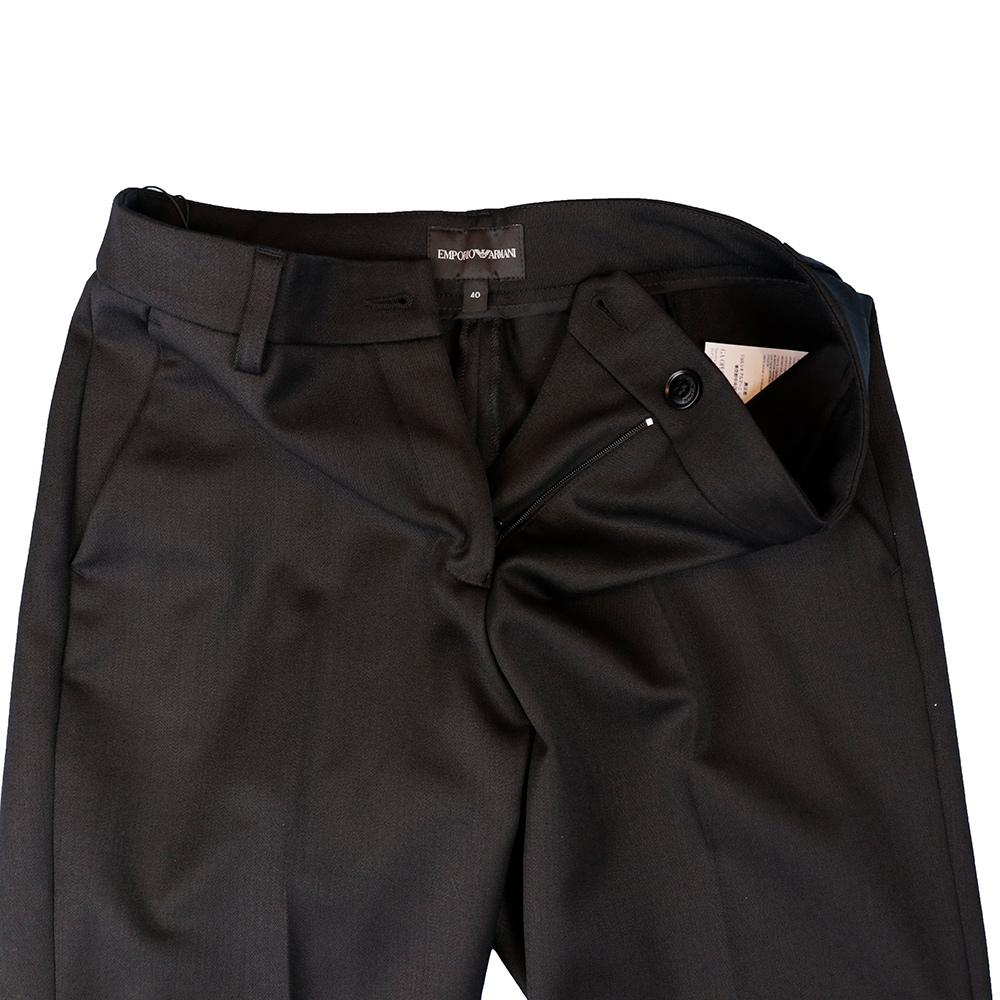 Emporio Armani Women’s Gabardine Cigarette-Cut Wool Blend Cropped Pants