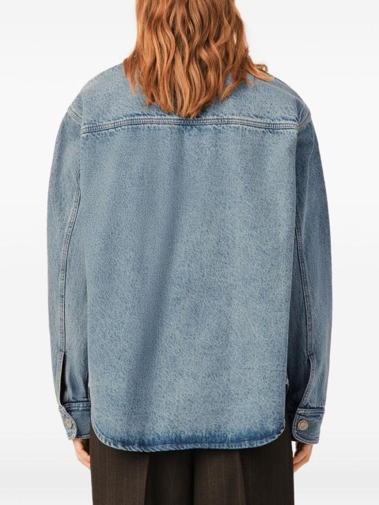 AMI Used Blue Cotton Shirt