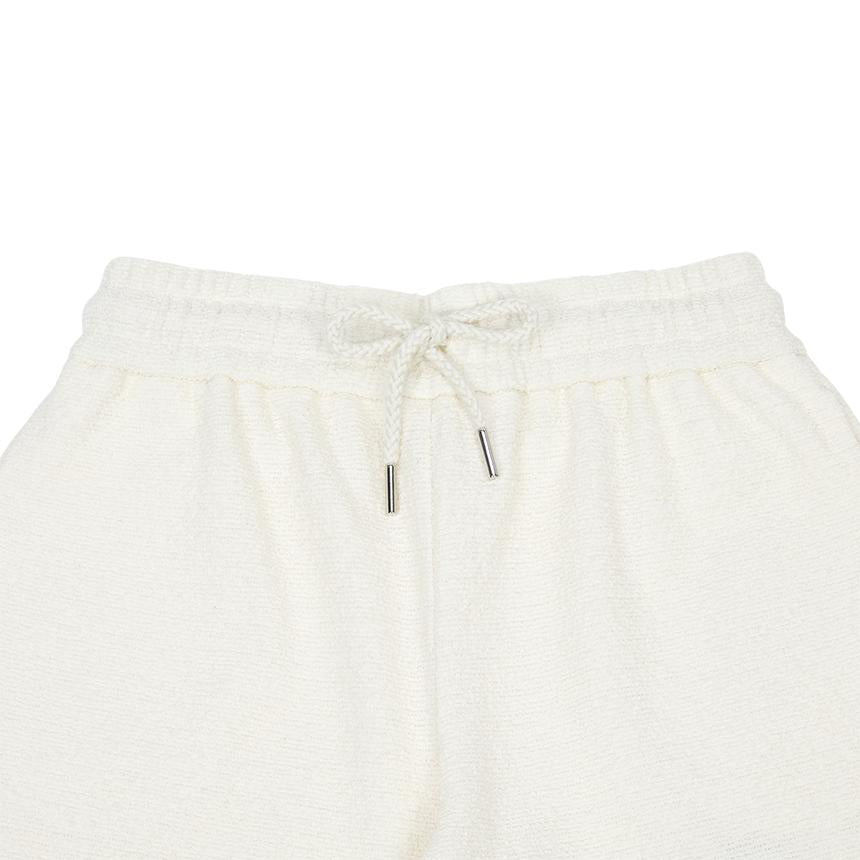Moncler Women’s Cotton Blend Logo Trim Short Shorts White
