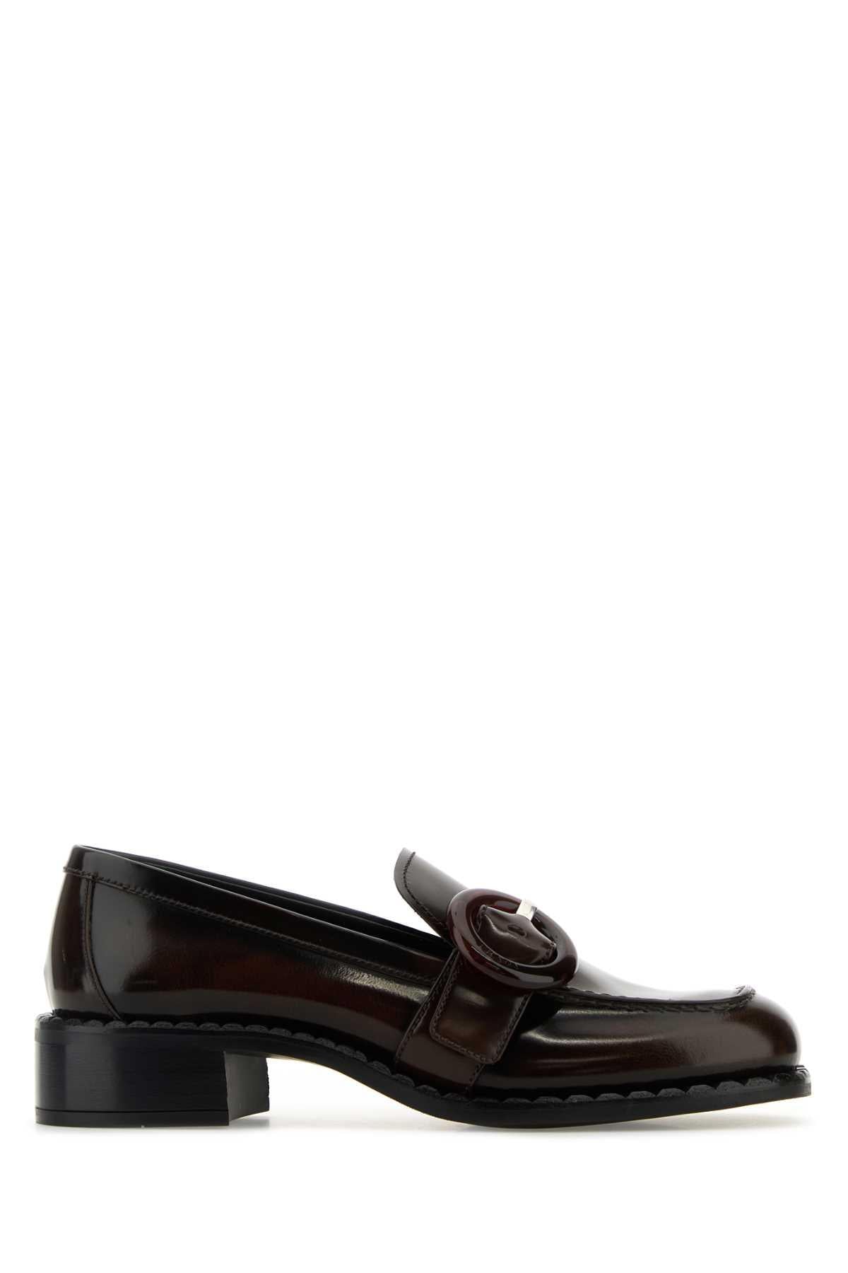 PRADA Black Leather Loafer Women’s Dress Shoes
