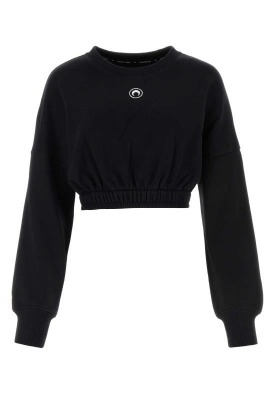 Marine Serre Black Long Sleeve Sweatshirt Top WST012 CJER0013