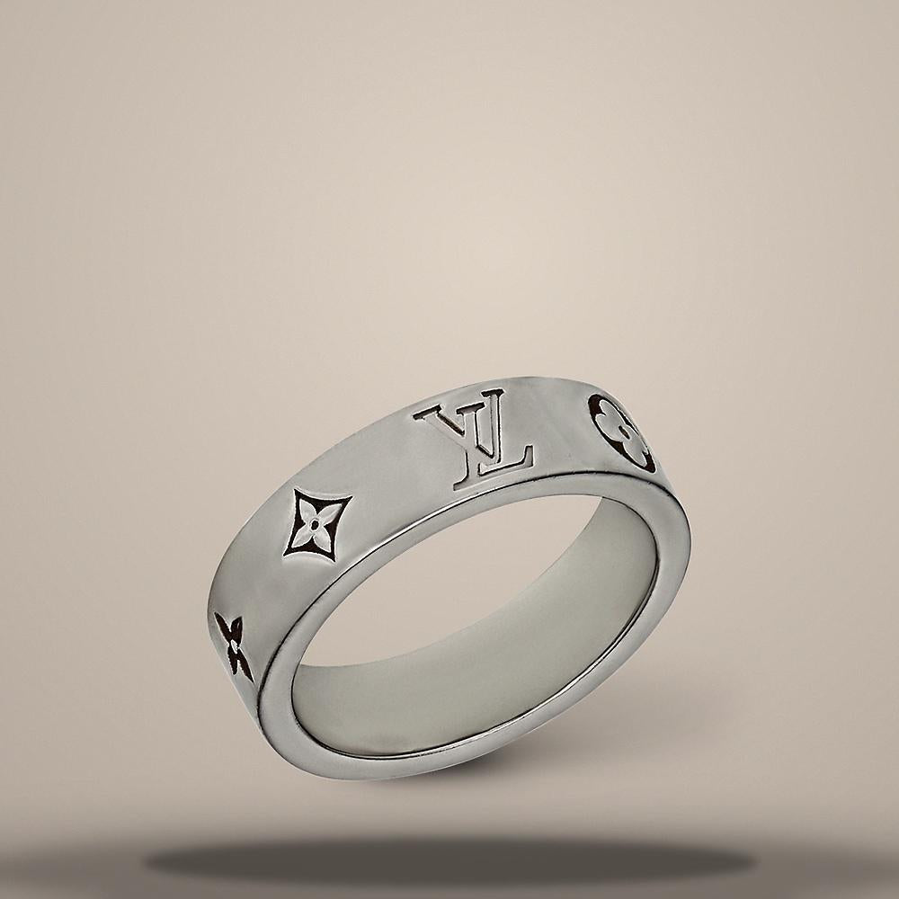 Louis Vuitton LV Mosaic Thin Ring Brass M1181