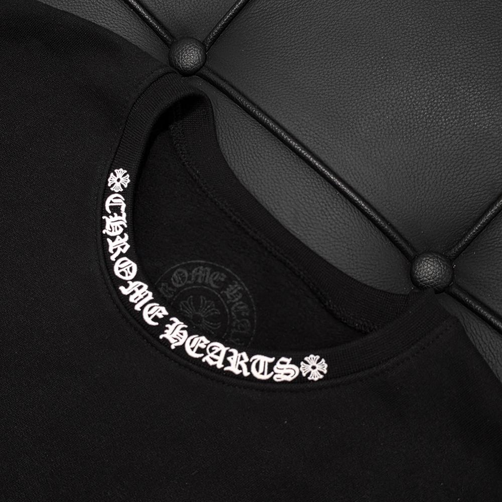 Chrome Hearts Black Crewneck Logo Sweatshirt Unisex