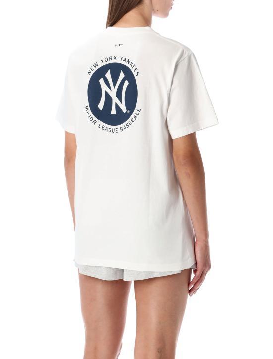 SPORTY&RICH White Navy Short Sleeve T-Shirt TO043 6236 59 WH
