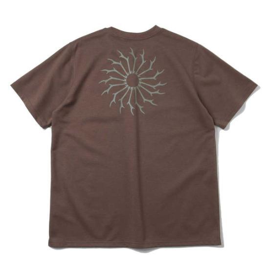 South2 West8 Short Sleeve T-Shirt Men’s White Cotton Crewneck QV667C BROWN DOM