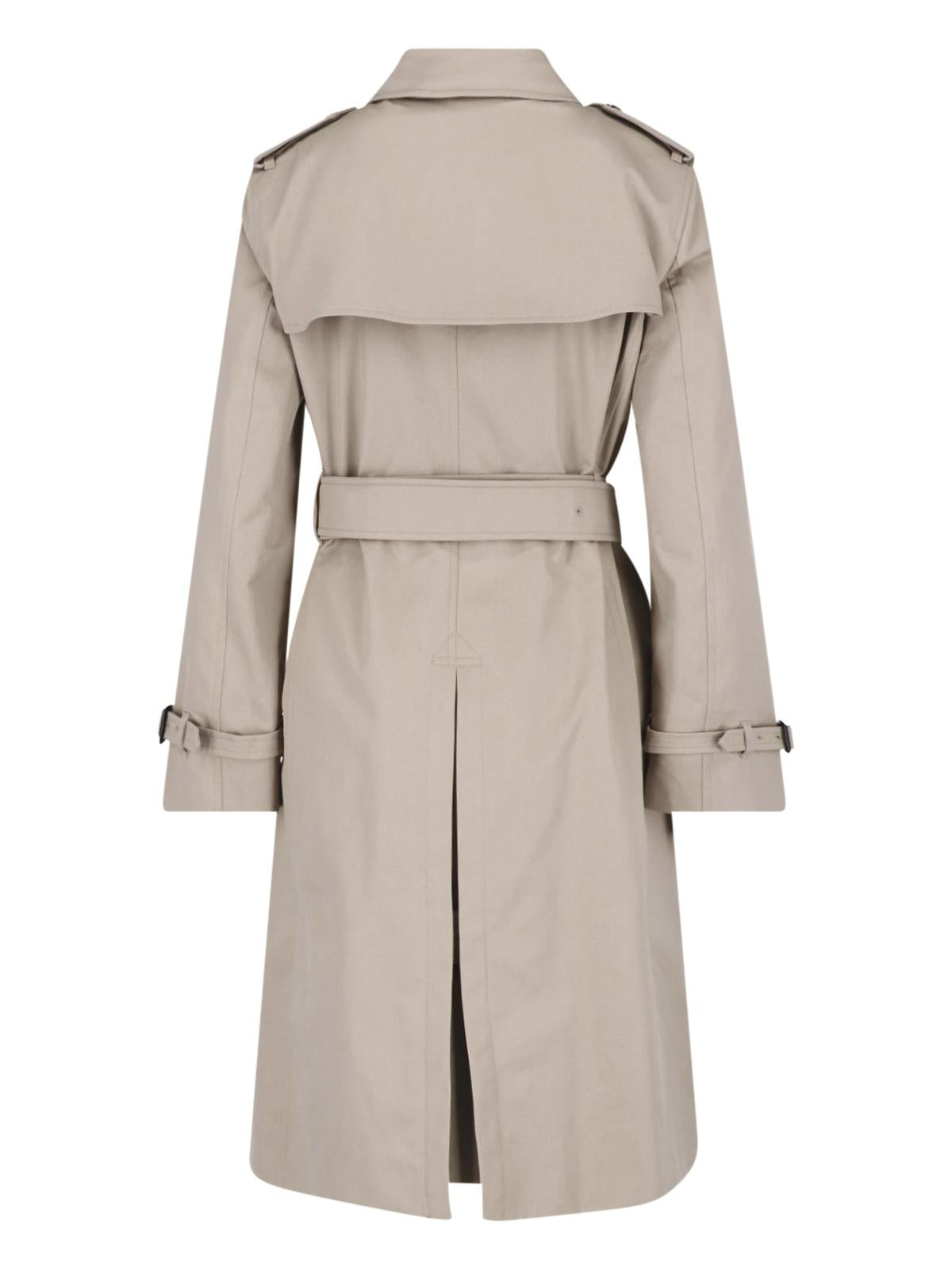 BURBERRY Beige Cotton Double-Breasted Trench Coat Women