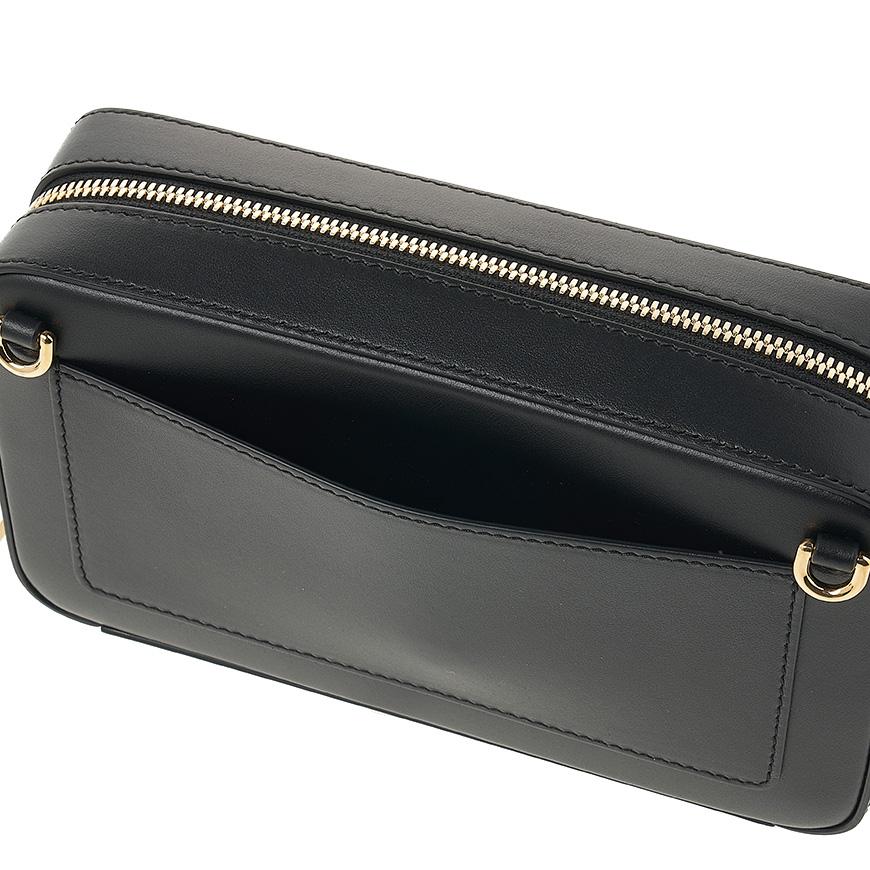 D&G Women’s DG Logo Camera Bag Black Crossbody Leather