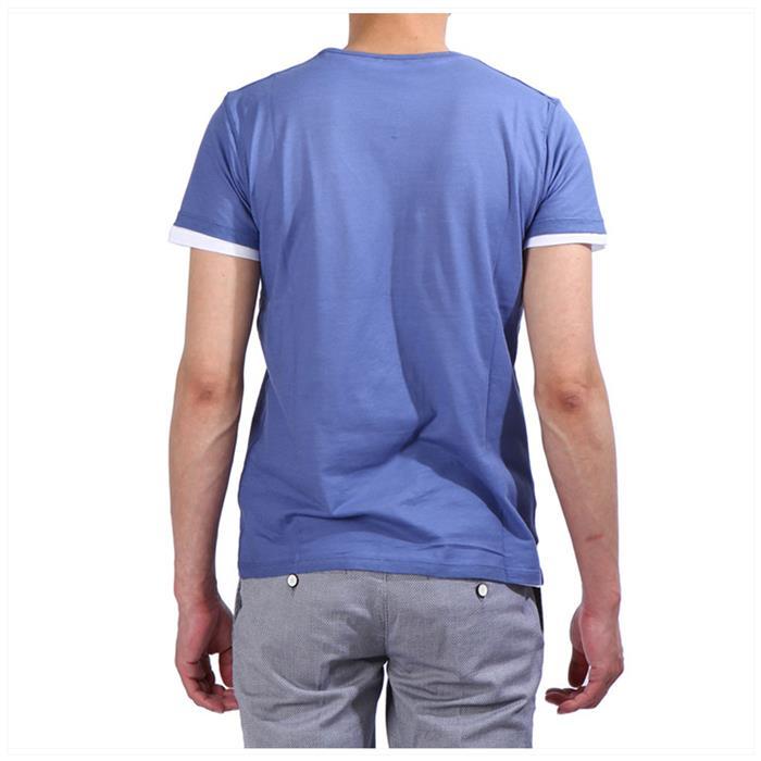 MAJESTIC Layered Henley Neck T-Shirt for Men 15S 04 004 034