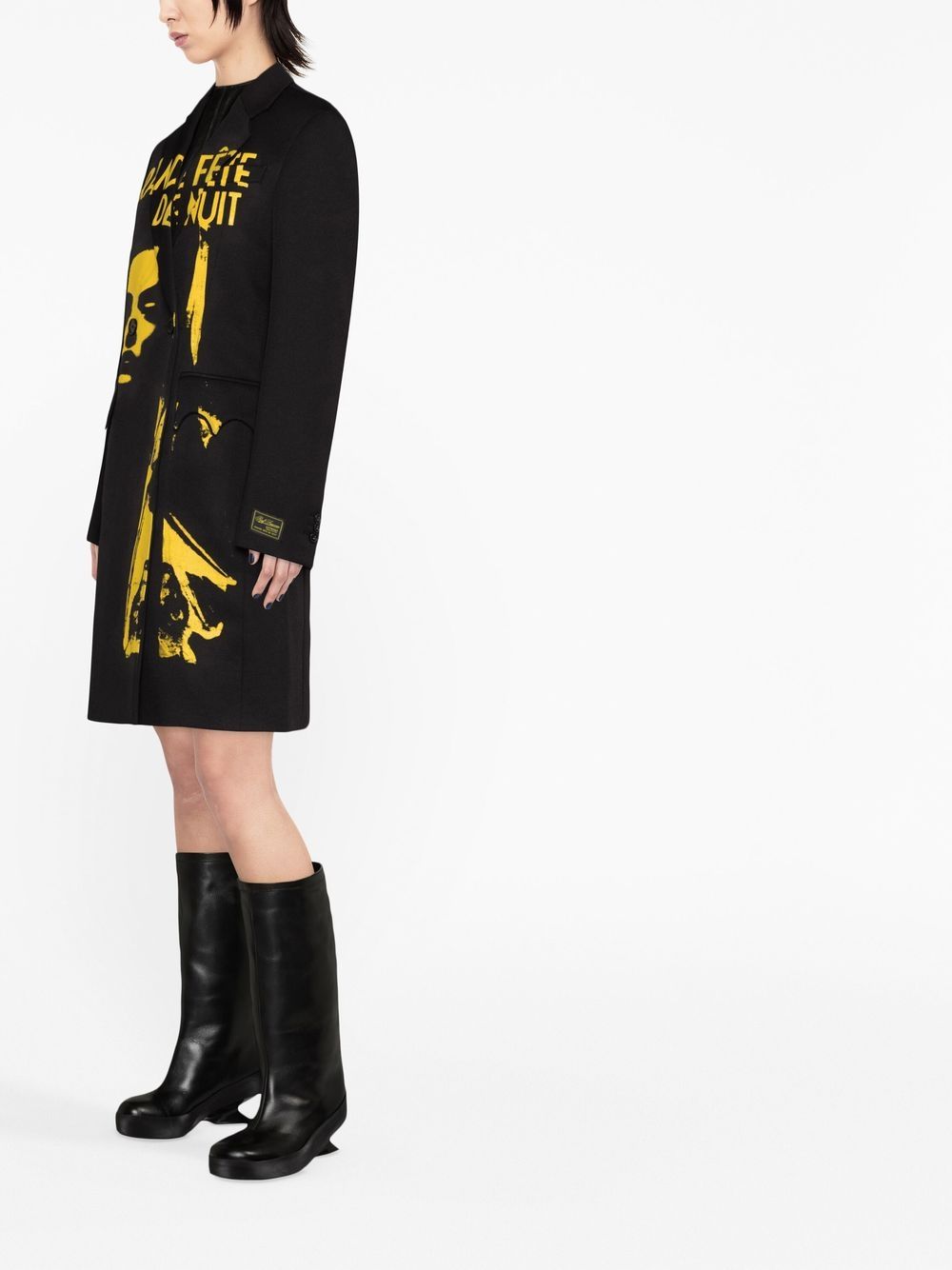 Raf Simons Women's Uniform Pocket Print Classic Coat 222 W615C 30001 0099
