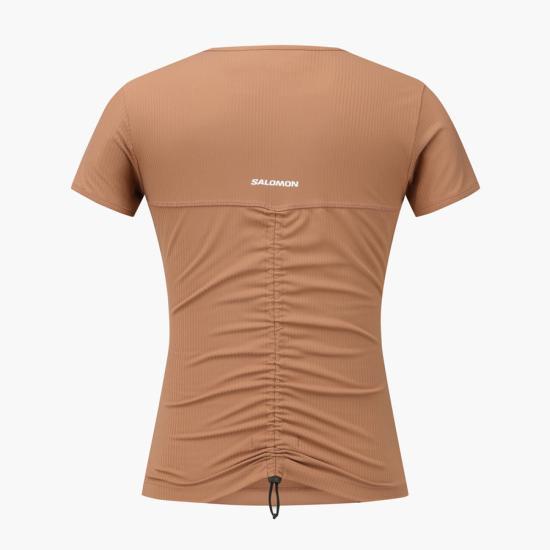 SALOMON Short Sleeve T-Shirt MBR Brown Men’s Top S262002 RTS43