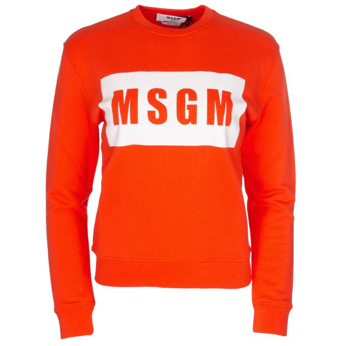 MSGM Women Box Logo Print Sweatshirt
