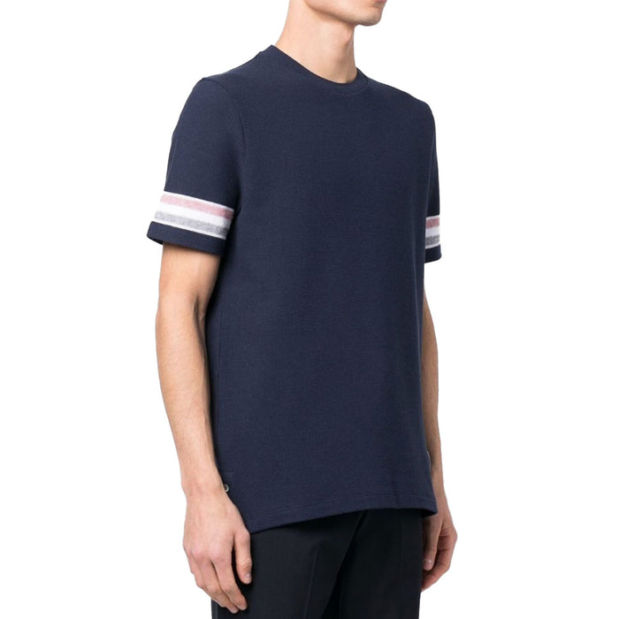 THOM BROWNE RWB Stripe Short Sleeve T-Shirt Navy