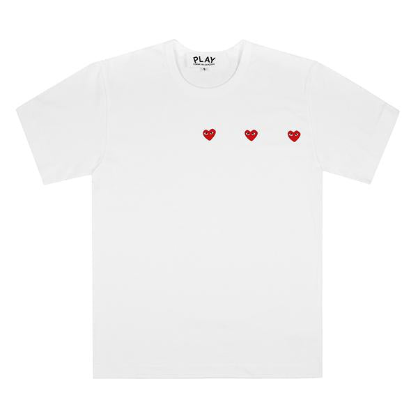 Comme des Garcons Unisex Short Sleeve T-Shirt White Cotton AX T337 051 3
