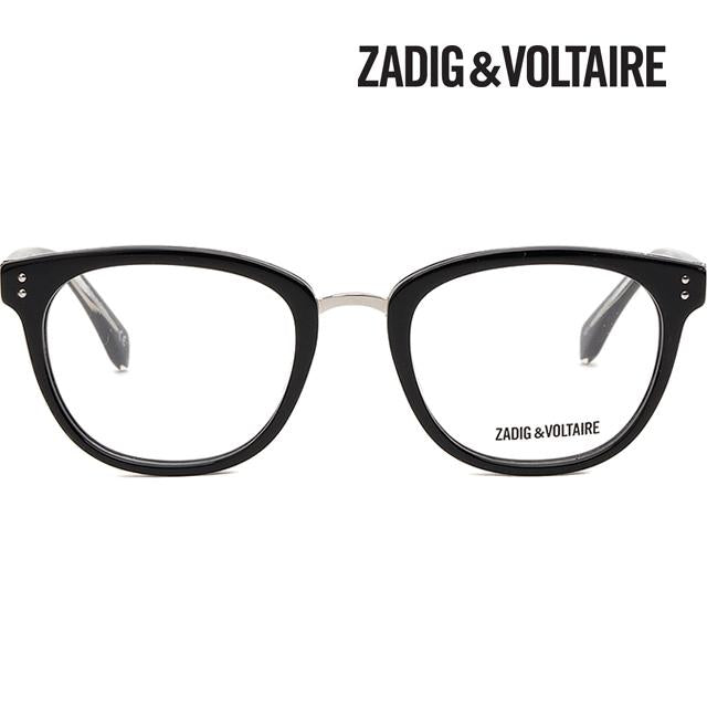 Zadig&Voltaire Black Acetate Unisex Eyeglass Frames VZV162N 700Y