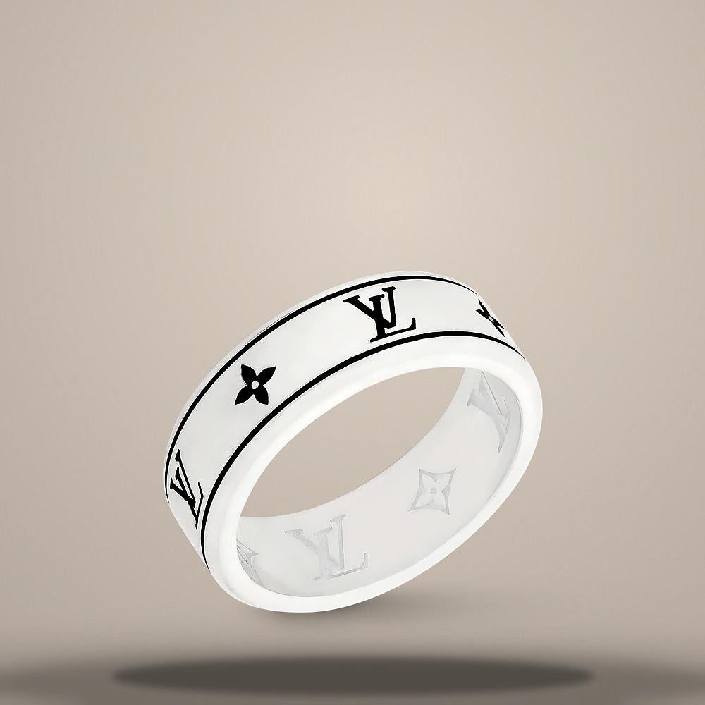 Louis Vuitton LV Spike Ring Silver-Tone 0.6cm Width M1795