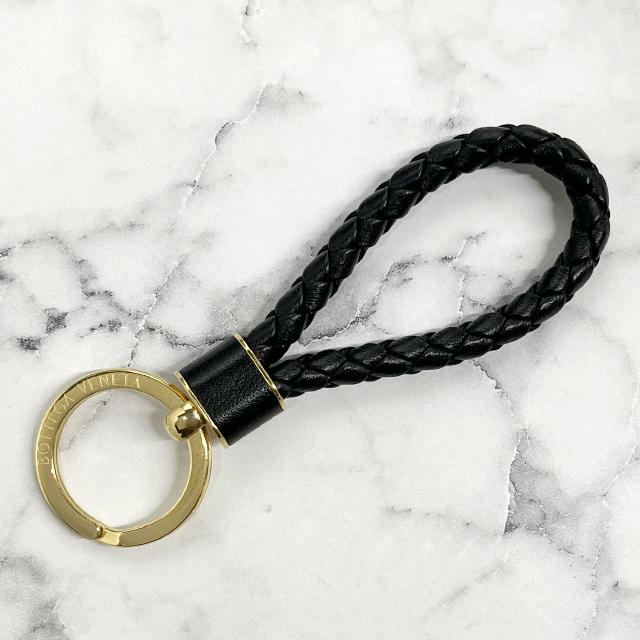 Bottega Veneta Intreccio Woven Leather Keyring 651820 V0HW1 8425