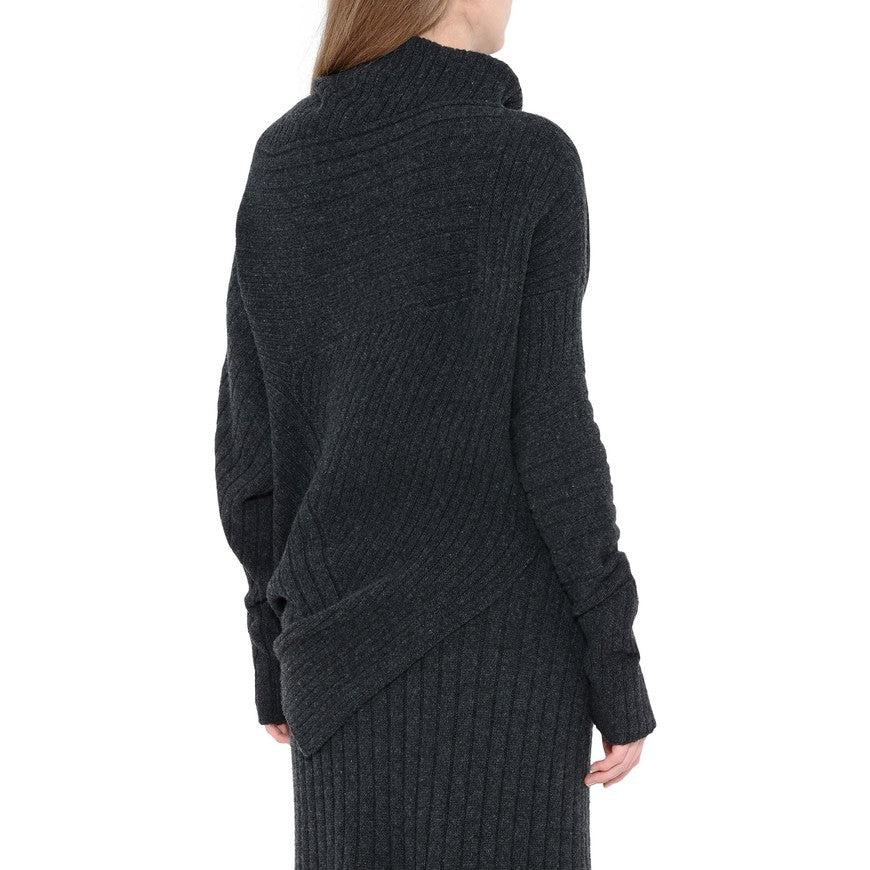 Stella McCartney Women's Asymmetric Knit Turtleneck Sweater 470684 1100