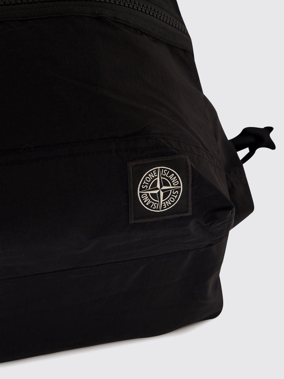 STONE ISLAND Black Nylon Backpack