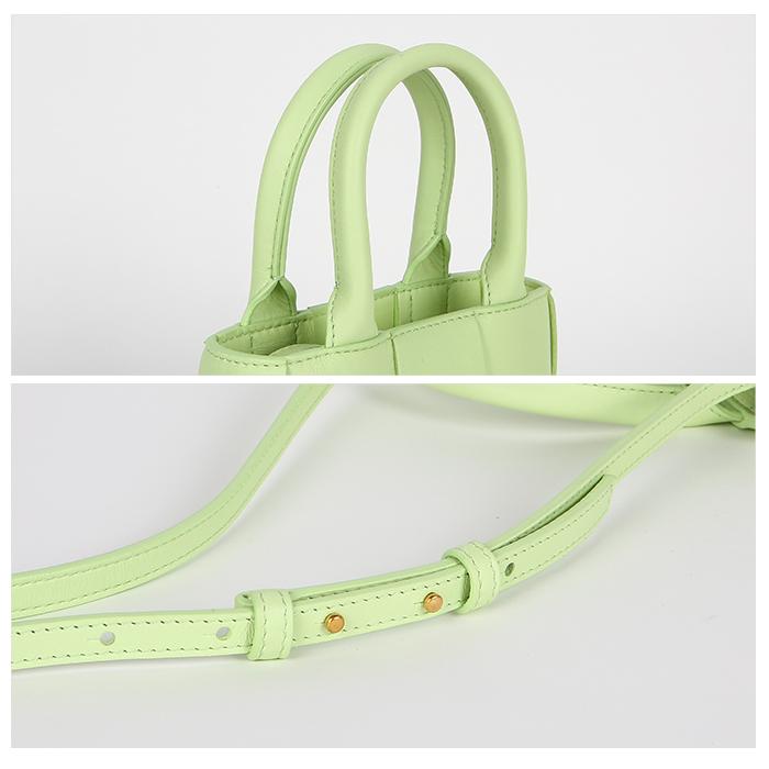 Bottega Veneta Mini Cassette Tote Bag Green Leather