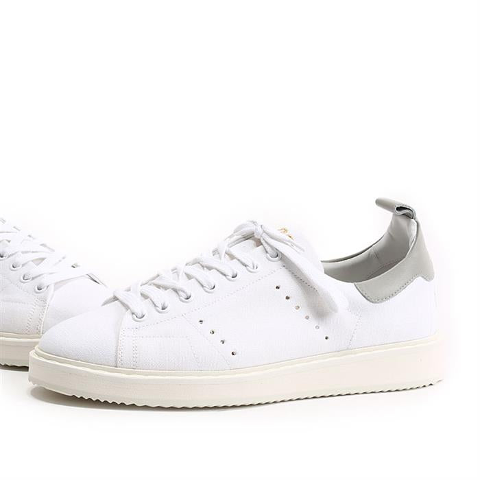 GOLDEN GOOSE Starter Gray Tab Canvas Low-Top Sneakers