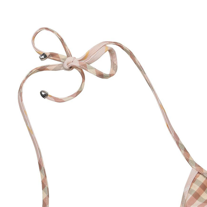 BURBERRY Check Print Bikini Top Women's Swimwear