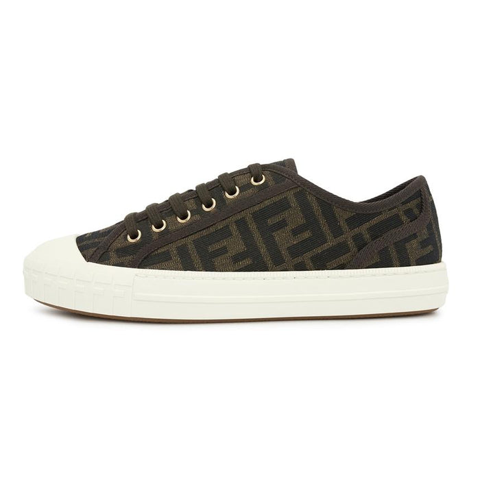 FENDI Domino Low-Top Leather Sneakers for Men