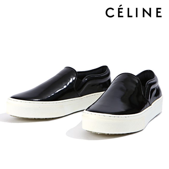 CELINE Women's Leather Slip-On Sneakers 313653OSKC 38NO