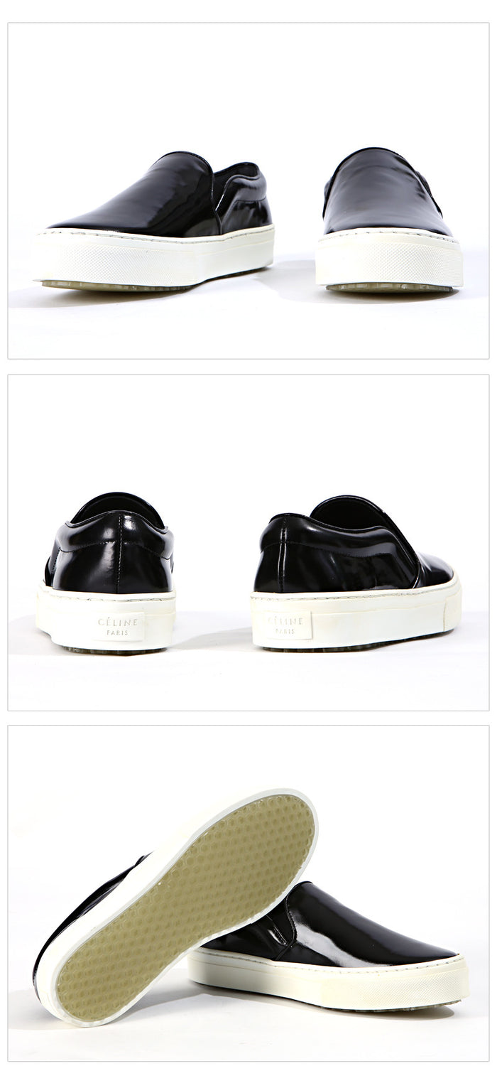 CELINE Women's Leather Slip-On Sneakers 313653OSKC 38NO