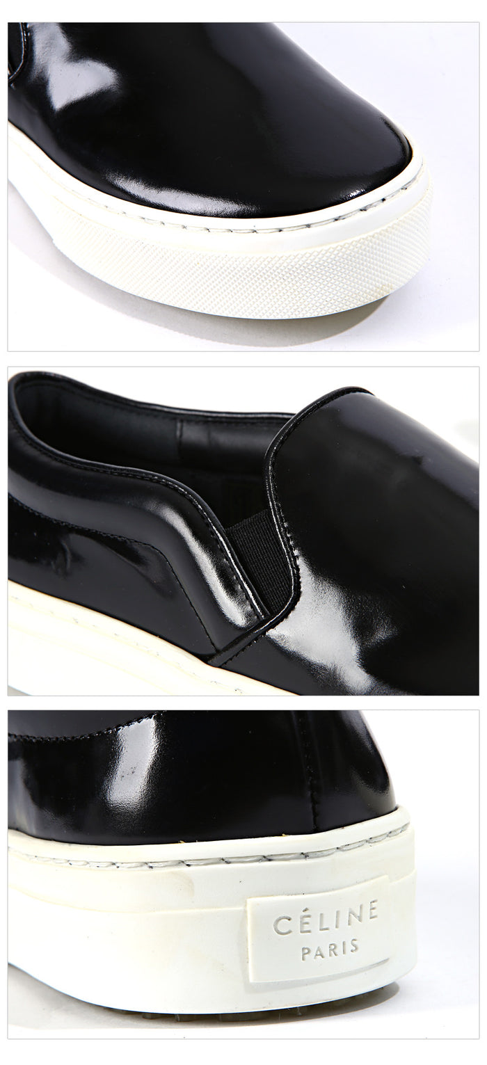 CELINE Women's Leather Slip-On Sneakers 313653OSKC 38NO