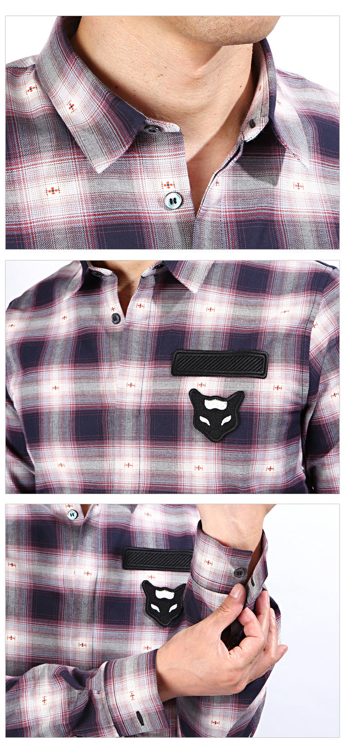 N˚21 Men's Fox Patch Long Sleeve Shirt G021 1022 0151
