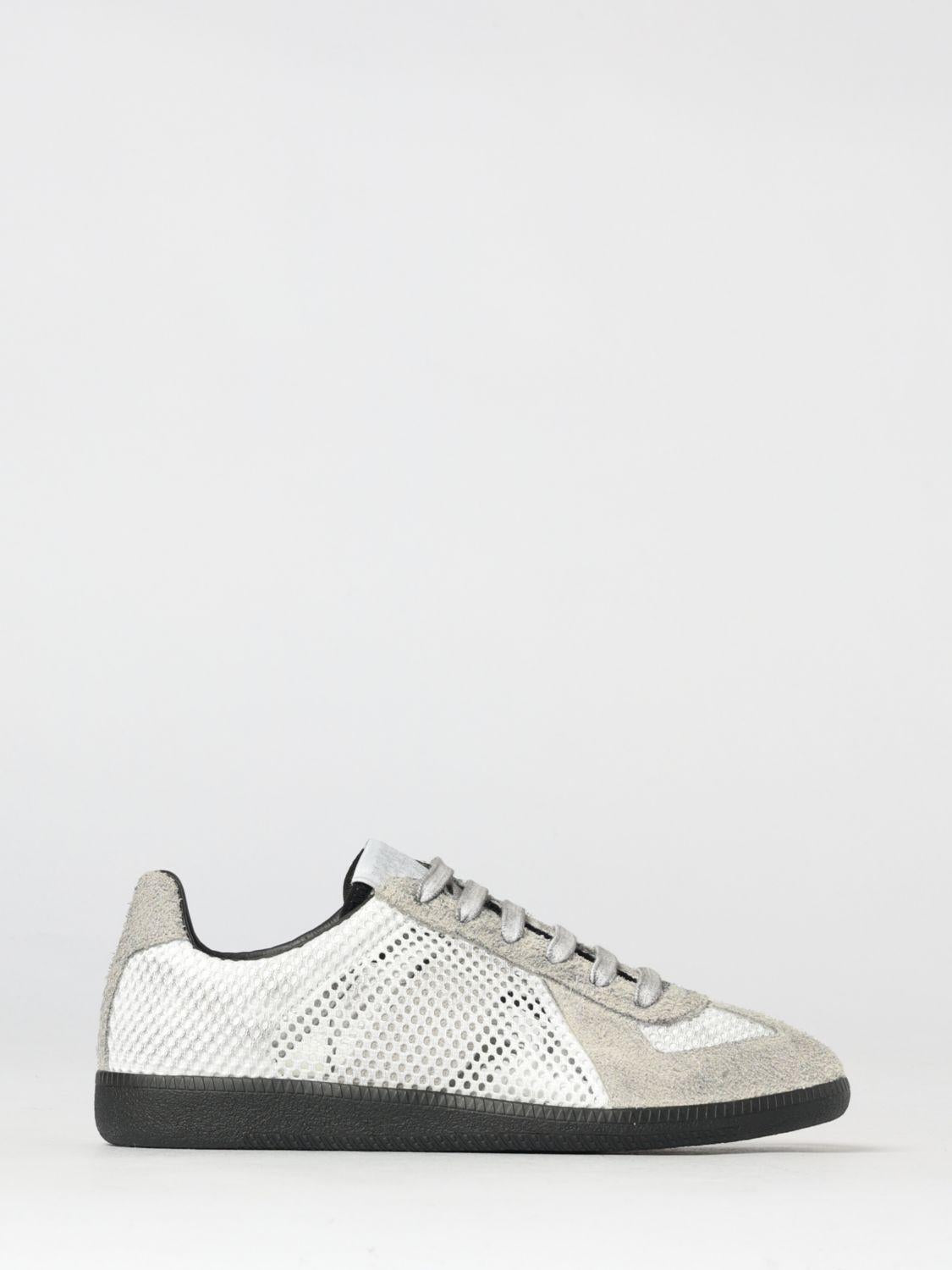 Maison Margiela White Leather Low-Top Sneakers