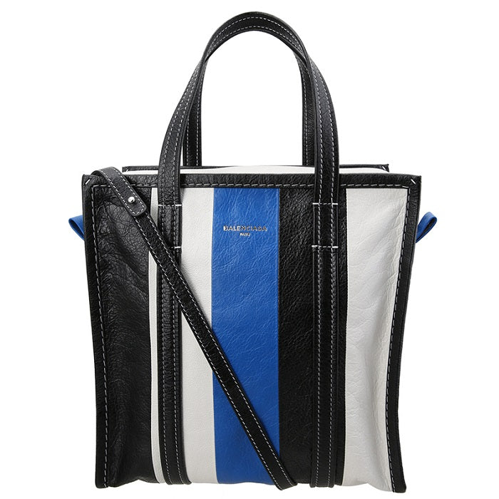 BALENCIAGA Bazar Stripe Tote Bag 443096 DE9BN 6460