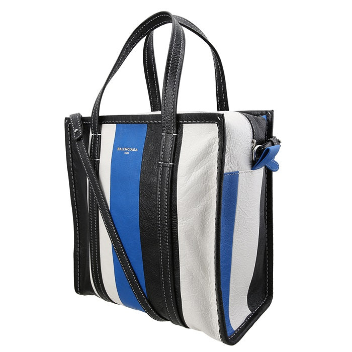 BALENCIAGA Bazar Stripe Tote Bag 443096 DE9BN 6460