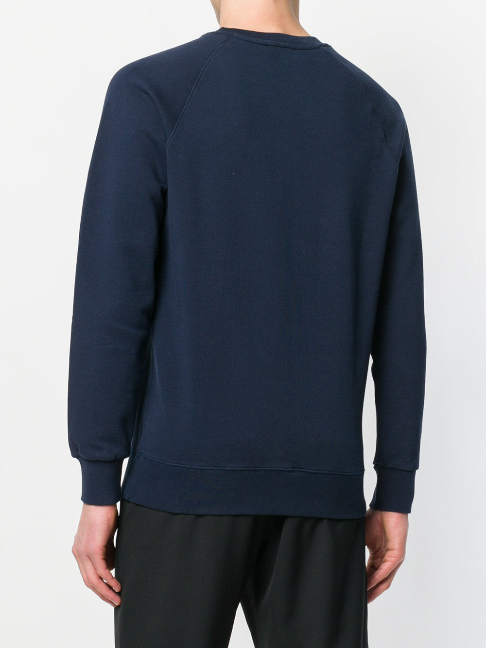Maison Kitsune Parisien Navy Men's Crewneck Sweatshirt AM00301AT1503