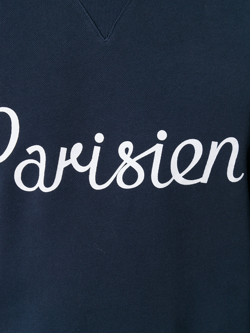 Maison Kitsune Parisien Navy Men's Crewneck Sweatshirt AM00301AT1503