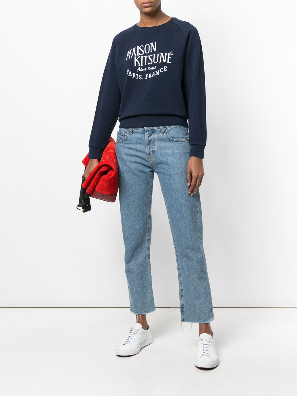 Maison Kitsune Palais Royal Logo Cotton Sweatshirt