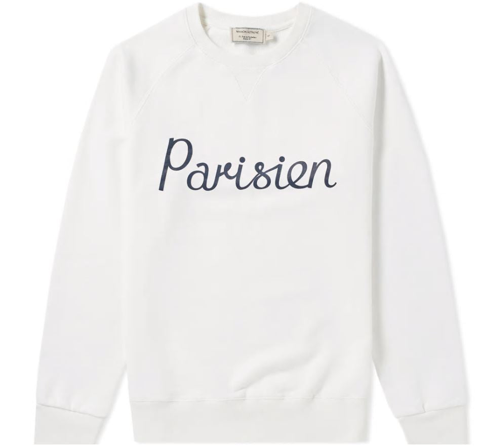 Maison Kitsune Parisien Logo Latte Men's Sweatshirt AM00301AT1503