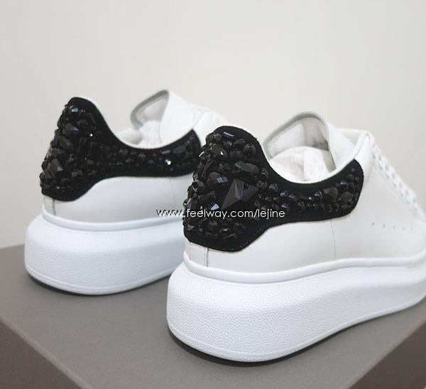 Alexander Mcqueen Crystal Embellished Oversized Sole Low Top Sneakers
