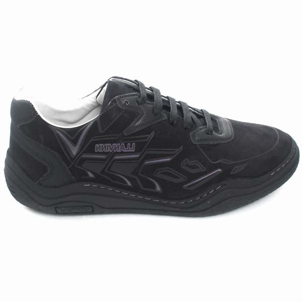 Lanvin Men’s New Trainer Nubuck Black Low-Top Sneakers