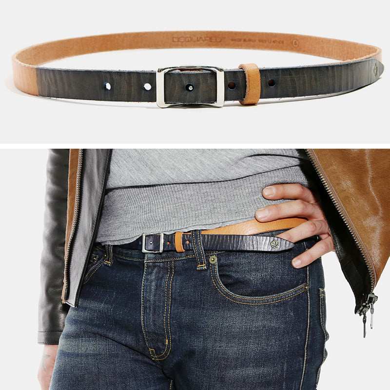 Dsquared2 Men's Two-Tone Skinny Belt BE4032 V251 30