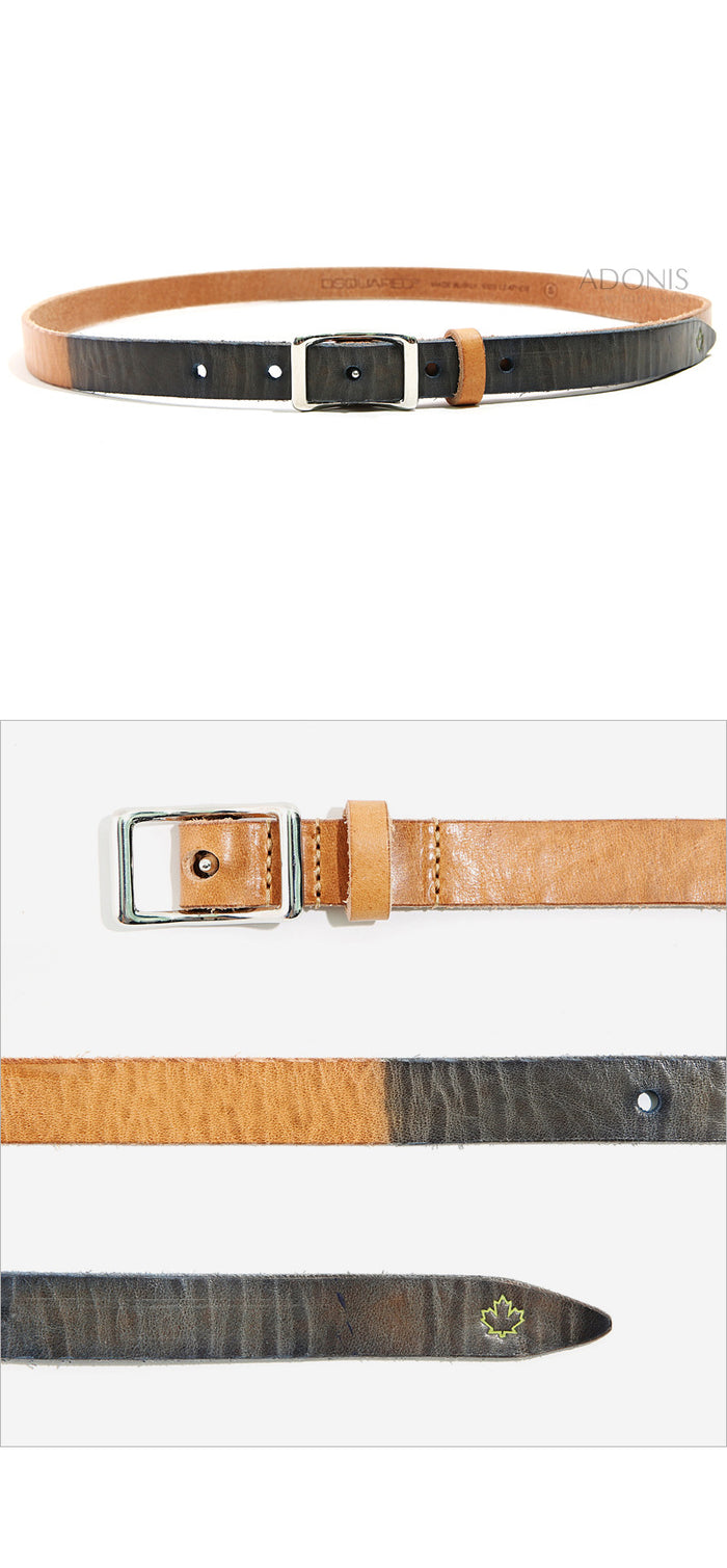 Dsquared2 Men's Two-Tone Skinny Belt BE4032 V251 30